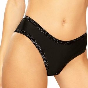 J Valentine FF271 Black Glitter Booty Shorts L/XL